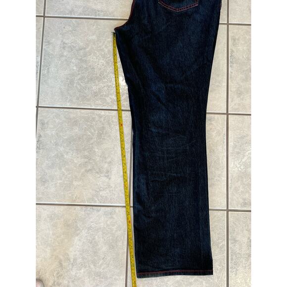 Bisou Bisou Vintage Retro Wide Leg Dark Denim Jeans Size 16W - Picture 6 of 6